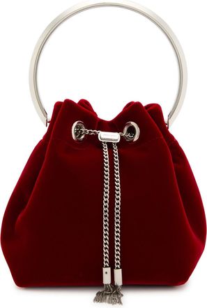 Jimmy Choo London Bon Bon Velvet Bucket bag - Red - One Size