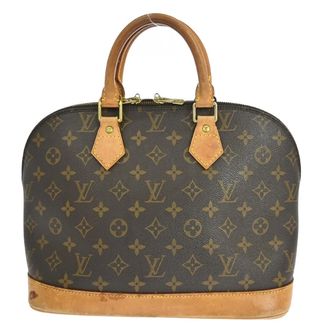 Louis Vuitton Alma Handbag Monogram Canvas Brown Canvas Handbag (Pre-Owned)