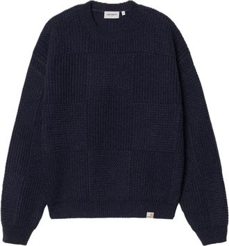 Carhartt Work in Progress Bishop Sweater - Heren - Ronde hals truien - Blauw - XL - Wol - Truien & Vesten