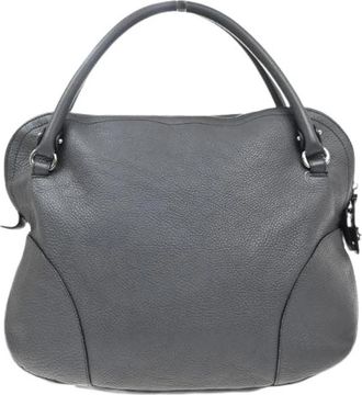 Ferragamo Pre-owned Bonaria Satchel - Dames - Vintage Handtas - Grijs - ONE Size - Leer - Vintage