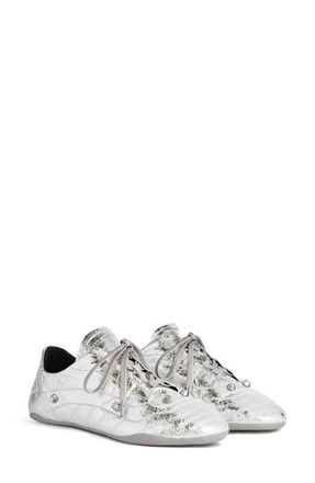 Balenciaga Zen City Metallic Sneaker in Silver/Silver at Nordstrom, Size 12Us