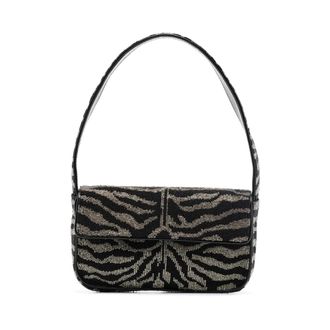 Staud Shoulder Bags, female, Black, Size: ONE SIZE Tommy Beaded Bag