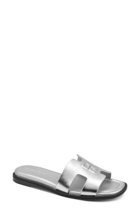 DKNY Columba Slide Sandal in Silver at Nordstrom, Size 9.5