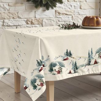 Muare Home Mantel navidad antimanchas 100% algodón multicolor 700x155 cm