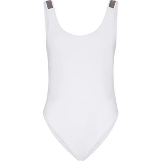 Brunello Cucinelli One-piece swimsuit in White at Nordstrom, Size 44 It