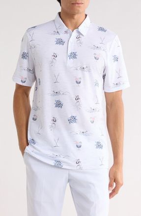 Travis Mathew Island Paradise Knit Polo in White at Nordstrom Rack, Size Xxx-Large