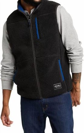 Eddie Bauer Chilali Faux Shearling Fleece Vest - Big And Tall In Carbon Gray