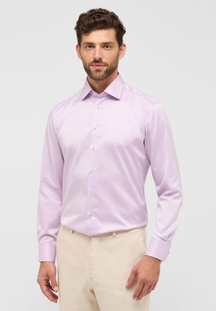 Eterna Langarmhemd ETERNA MODERN FIT, Herren, Gr. 43, Normalgr&ouml;ssen, violett, Twill, 100% Baumwolle, tailliert, Manschette, Hemden Langarmhemd, NON IRON (b&uuml;g