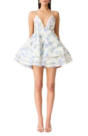 Elliatt Cleo Floral Minidress in Ivory Floral Print at Nordstrom, Size Xx-Small