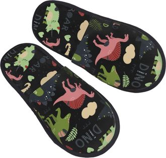 Generic Cute Dinosaurs Men Women House Slippers Slip On Sliders Cosy House Shoes For Outdoor Bedroom Indoor M