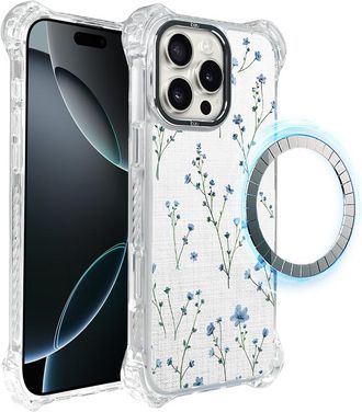 OEM Funda Ibizu Dropguard Ultra Para Iphone 16 Pro Max Con Magsafe, Pastel Bloom, Blue Dream