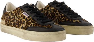 Golden Goose Womens Soul Star Sneakers - Golden Goose Deluxe Brand Leather Printed Calfskin Shoes