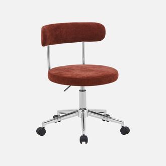 Sweeek Silla De Oficina Vintage De Tela Con Ruedas