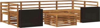 vidaXL Conjunto De Sof&aacute;s De Exterior 7 Uds. Natural Vidaxl