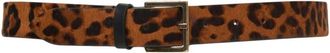 Orciani Belts, female, Brown, 95 CM, Animal Print Leather Belt Marrone