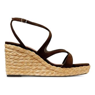 Jimmy Choo London Wedges, female, Brown, Size: 8 1/2 US Ayla 85 Wedge Sandal