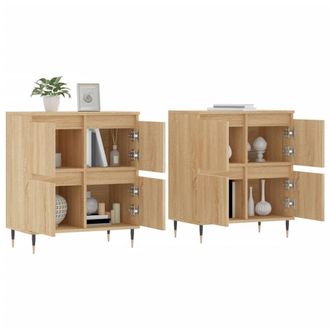 Berkfield Home Sideboards 2 pcs Sonoma Oak Engineered Wood in Light Brown