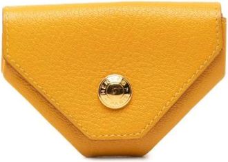 Herm&egrave;s Pre-owned Wallets, female, Yellow, Size: ONE SIZE Pre-owned Coin Pouch