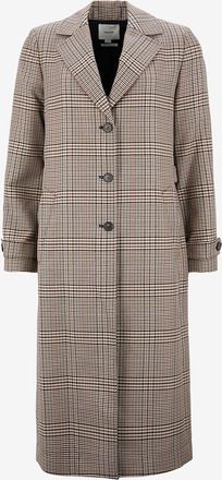 Vince Langer Mantelmantel aus Stoff mit Hahnentrittmuster