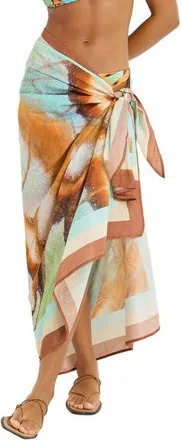 Vitamin A Samara Cover-Up Sarong in Brown Multi at Nordstrom