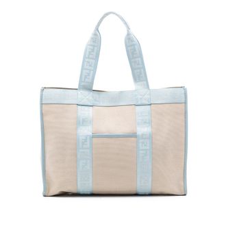 Fendi Pre-owned Fendi Zucca Trimmed Canvas Tote Ladies 2241-8BH165-MZH-068
