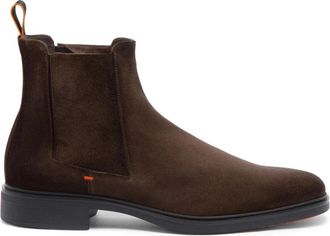 Santoni Bruine Su&egrave;de Chelsea Laarzen Lichtgewicht Stijl - Heren - Chelseaboots - Bruin - 44 1/2 EU - Su&egrave;de - Schoenen
