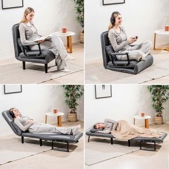 InnovaGoods Innovagoods - Poltrona Letto 1 Piazza Trasformabile 4 in 1 Softfa