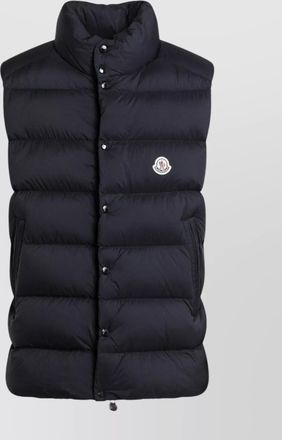 Moncler padded vest with high collar design