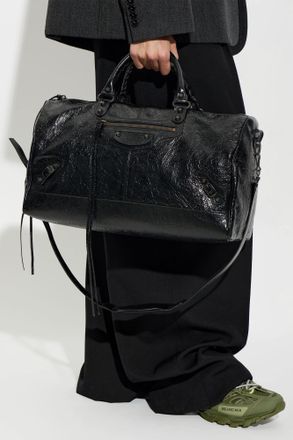 Balenciaga Le City Boston Large Bag, Mens, Black