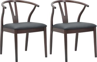 vidaXL Silla De Comedor 2 Uds. Madera De Caucho S&oacute;lido Vidaxl