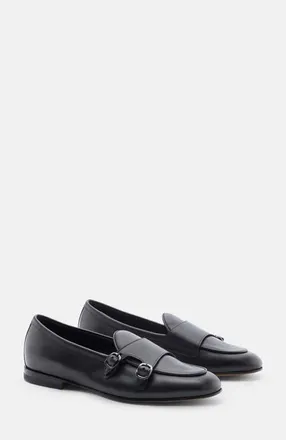 Scarosso Virginia Loafers in Black - Calf Leather at Nordstrom, Size 37.5
