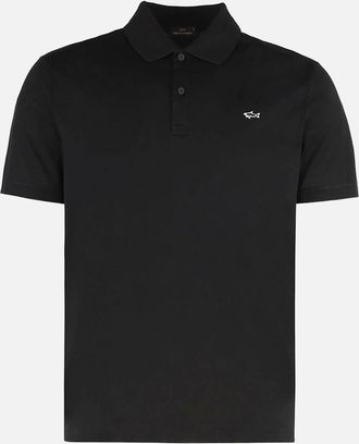 Paul & Shark Paul & Shark Mens Double cotton Piqu&egrave; polo shirt - Black - Size: 38