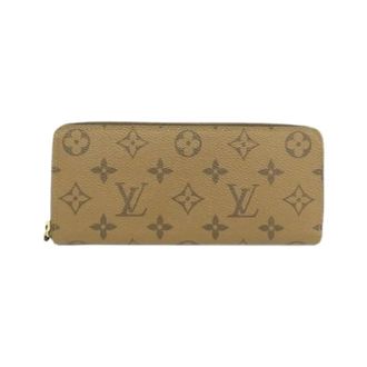 Louis Vuitton Pre-owned Wallets, female, Brown, Size: ONE SIZE Pre-owned Portefeuille Clemence Monogram Reverse Long Wallet
