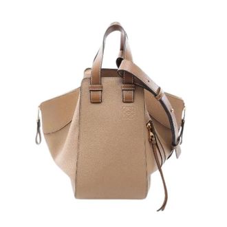 Loewe Pre-owned Hammock Small Lederen Handtas - Dames - Pre-owned - Beige - Maat: ONE Size Leer