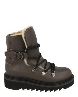 Ferragamo Womens Elimo Leather Boots In Green