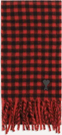 Ami Ami de Coeur checked wool Scarf Male UNI