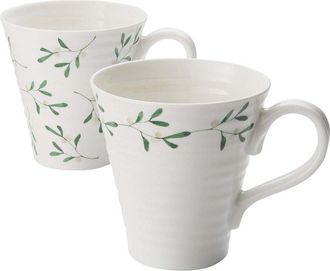 Portmeirion Set Of 2 Sophie Conran Mistletoe 12Oz Mugs