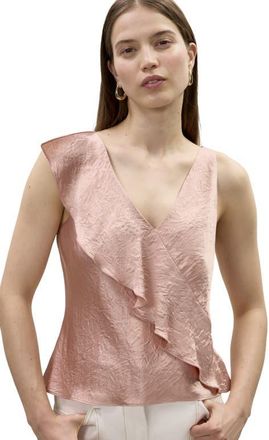 Rebecca Taylor Hollis Satin Tank in Rouge at Nordstrom, Size X-Small