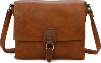 Generic Stylish and Sustainable Vegan Leather Crossbody PU Leather Satchel Bag: Ladies Shoulder Messenger - 27x23x3cm (Brown)