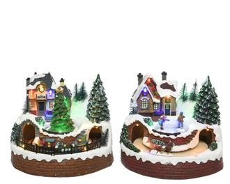 Kaemingk Decoraci&oacute;n De Navidad Kaemingk Paisaje Animado Blanco 16 Cm