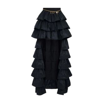 Elisabetta Franchi Dames, Rokken, Zwart, Maat: L