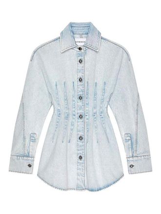 Givenchy Cinched Waist Denim Cocoon Dress