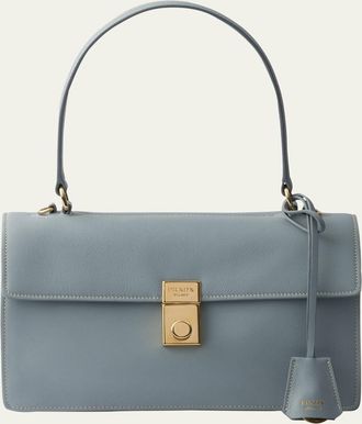 Prada Sound Medium Soft Leather Top-Handle Bag
