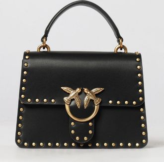 Pinko Mini borsa a mano Love Bag One in pelle di vitello con borchie e logo