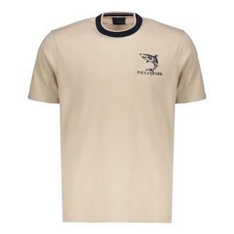 Paul & Shark Paul & Shark, T-Shirts, male, Beige, Size: 2XL Crew Neck T-Shirt