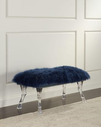 Massoud Ellsworth Sheepskin Bench