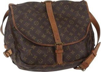 Louis Vuitton Pre-owned Cross Body Bags, female, Brown, Size: ONE SIZE Pre-owned Vintage Canvas Cross Body Bag