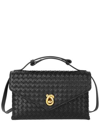 Tiffany & Fred Intrecciato Leather Shoulder Bag