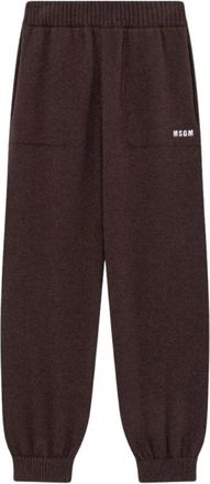 Msgm Trainingsbroeken - Dames - Sweatpants - Bruin - S - Leer - Broeken