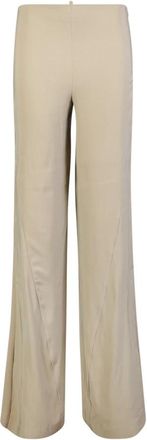 Jacquemus Beige Flared Broek Dameskleding - Dames - Wijde Broeken - Beige - 2XS - Broeken